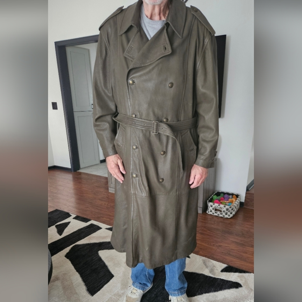 Men's Vintage Vagrant Italia 100% Elk Coat Size EU 54/US LX Lodengreen